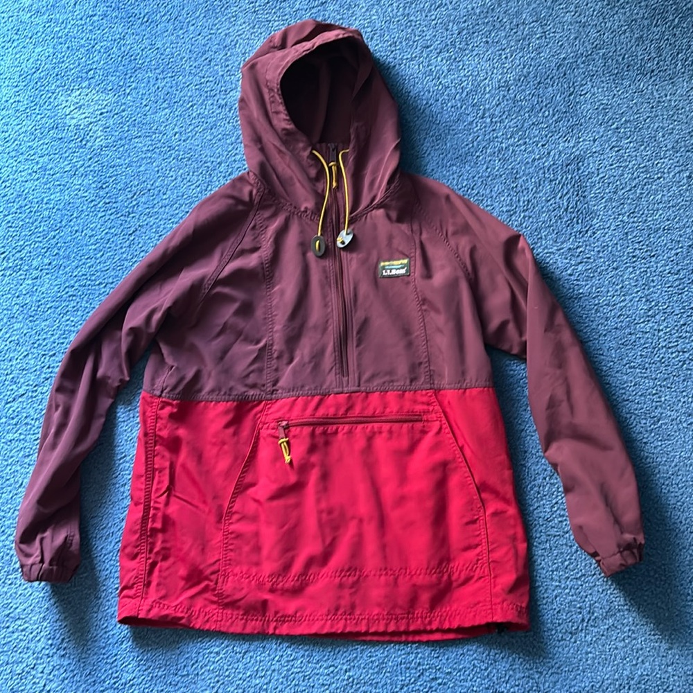 LL Bean Women’s Anorak Pullover rain jacket L
